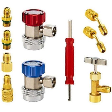 Kit de raccordement rapide réglable QC-ML/QC-MH pour climatiseur, outil de réfrigération au fluorure pour 134a etc. (1/3)