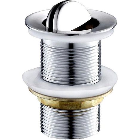 Robinet de vidange pivotant, bouchon de vidange rotatif, robinet de vidange pivotant en cuivre chromé pour lavabo et évier (1/5)