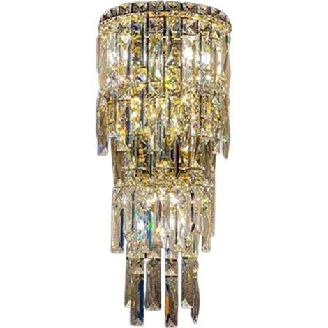 LOLLANDA ET Élégante applique murale dorée — Luminaire mural d'intérieur pour salon, chambre et salle à manger-E14 (Source lumineuse non incluse)22 x 46 cm (1/5)