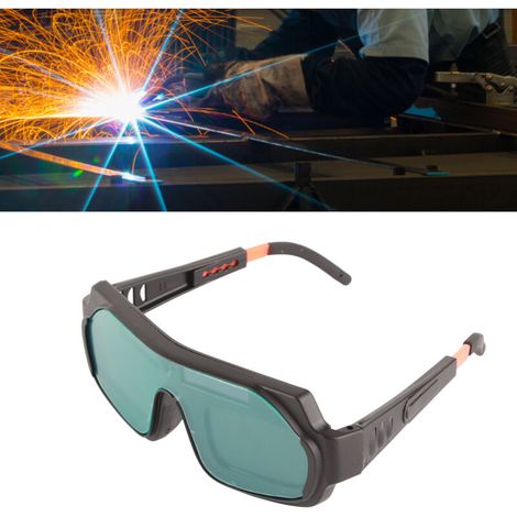 Occhiali da saldatura, oscuramento automatico, antiriflesso, antigraffio, occhiali da saldatura professionali con cinturino elastico, versione migliorata.