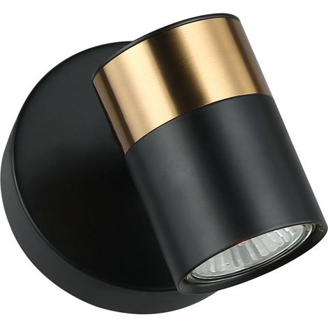 Lampada da parete elice 1 GU10 nera italux WL-58892-1-BK-BRO (1/2)