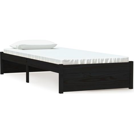 Maison Exclusive - Giroletto in Legno Massello Nero 75x190 cm Small Single
