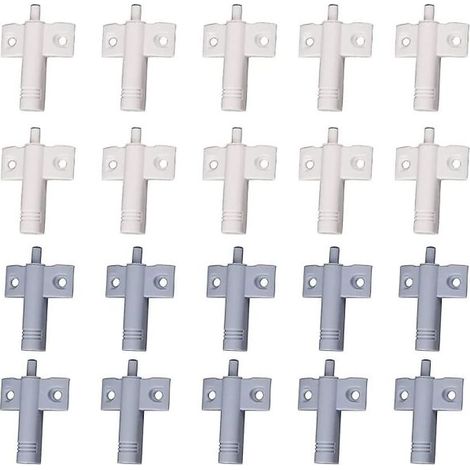 Online Store - 20 amortisseurs de porte et de tiroir pour armoires et portes de cuisine (blanc + gris) (1/5)