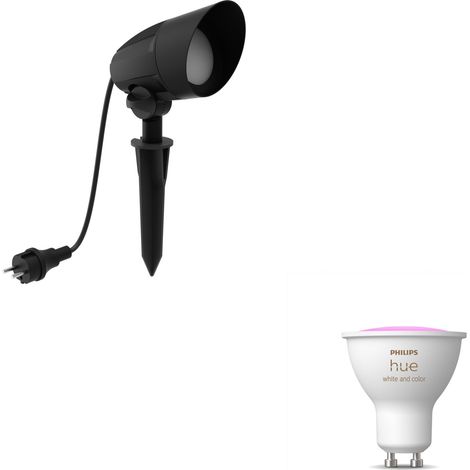 Philips Hue Cyrl Foco exterior GU10 (Negro) Luz blanca y de color - Hue White and Color Ambiance (1/5)