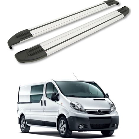 TURTLE kompatibel mit Opel Vivaro (X83) 2001-2014 / Lange Version Trittbrett Brillant Grau (1/4)