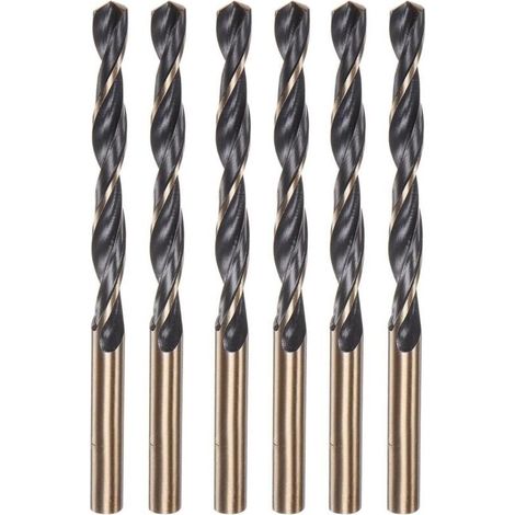 Foret Metal 5 mm, 6pcs HSS Hélicoïdaux Forets Meche Metal Professional pour Cuivre Fer Inox Alliage Aluminium Bois (1/4)