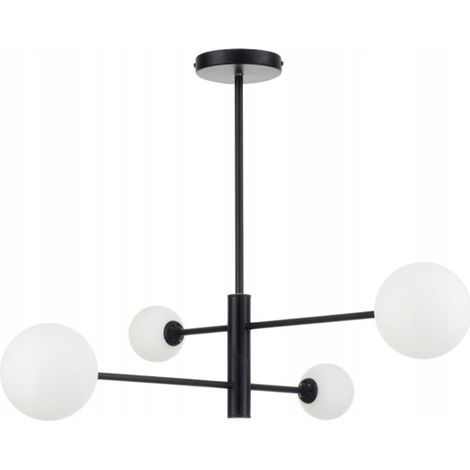 Lámpara de techo metálica Light Prestige Dorado IV negra con 4 bombillas G9. (1/5)