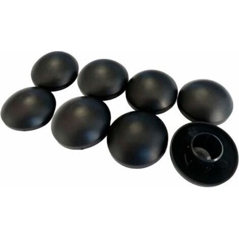 Set mit 8 schwarzen 25-mm-Trampolinstangenkappen - Crezuo