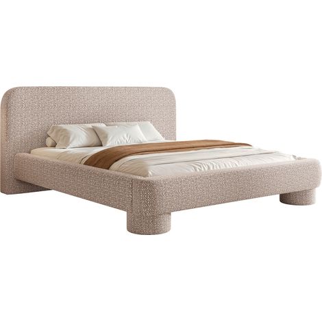Selsey Fredo - Polsterbett mit Bettkasten, Geflecht Beige, 180x200 cm (1/5)