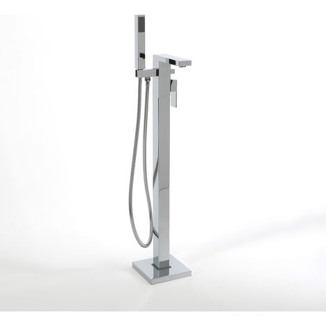 Milano Arvo Freestanding Bath Shower Mixer Tap with Hand Shower Handset - Chrome (1/5)