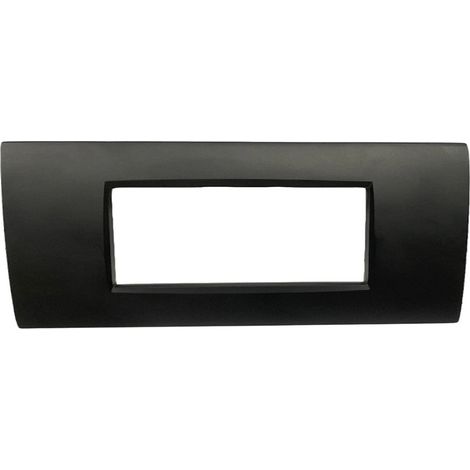 Placchetta per interruttore in metallo a 7 posti nero cassetta 507 compatibile con living air supporto cover (1/2)