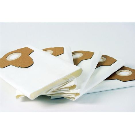 Feinstaubfilterbeutel 30 L, 5er-Pack (2-lagiger Microfilter-Vlies,weiß)