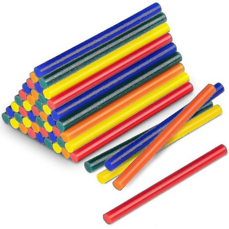 100 pièces de bande adhésive thermofusible à haute viscosité, couleurs assorties, 7 mm, avec paillettes. (1/3)