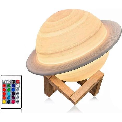3D-gedrucktes Nachtlicht, 16 Farben, Touch-Fernbedienung, Nachttischlampe, Schlafzimmerdekoration, Mondlicht, Geschenk für Kinder (1/5)