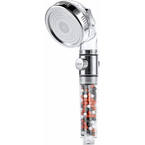 Pommeau Douche Haute Pression Pomme de Douche Anti Calcaire Filtrant, 3 Modes