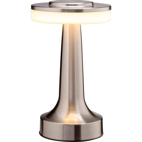 Silberne, tragbare LED-Schreibtischlampe mit Berührungssensor, 3 Helligkeitsstufen (1/5)