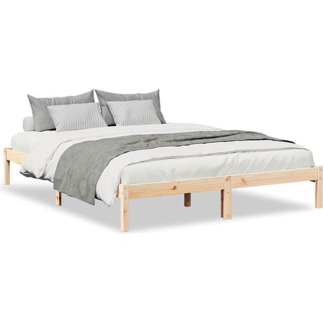 Maison Exclusive - Cama extralarga sin colchón madera maciza de p (1/5)
