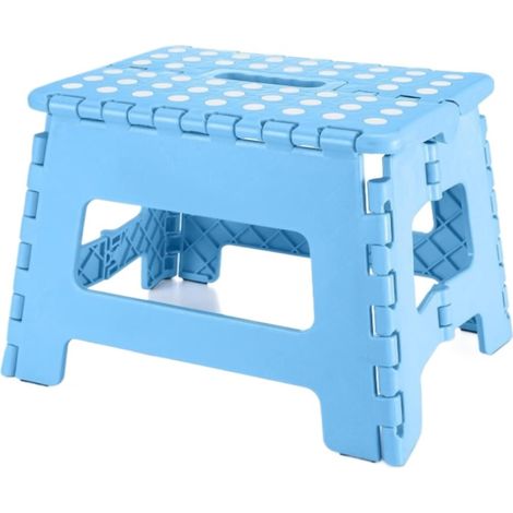 Tabouret Pliable Marchepied Compact pour Cuisine Salle de Bain Chambre Entrée, Bleu (1/5)