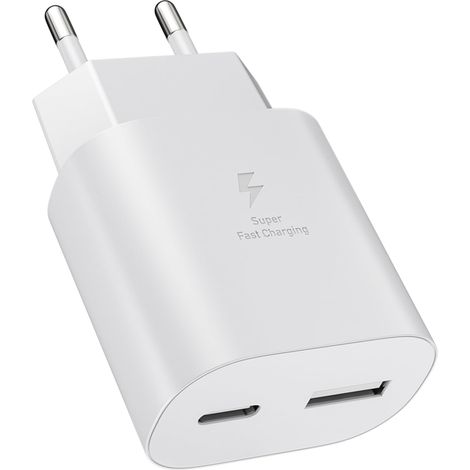 25W USB C Chargeur Rapide 2Ports PD+QC Chargeur Multi (1/5)