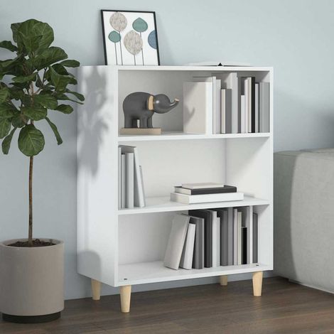 Buffet - Armoire de rangement Enfilade Blanc 69,5x32,5x90 cm Bois d'ingénierie BV981640 - BonneVie (1/5)