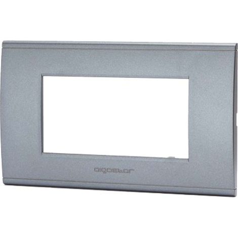 PLACCA COPRIFRUTTI ABL - GRIGIO SCURO POSTI 4 MM 140X85 - 8 Pezzi