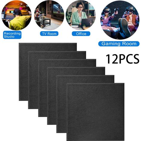 12Pcs Self-adhesive Sound Absorbing Panels