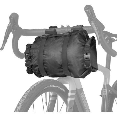 Fahrrad Lenkertasche Wasserdicht 12L Fronttasche Bikepacking Schwarz