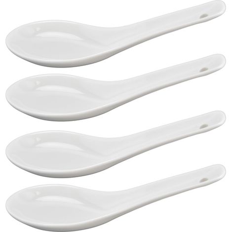 Cuillère en Céramique à Long Manche, Design Élégant et Minimaliste pour Soupes