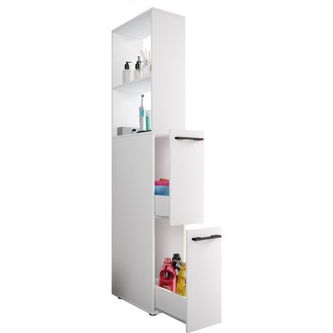 Armadio di nicchia per mobili da bagno in legno Sadilo XL 183x25x50 - VCM