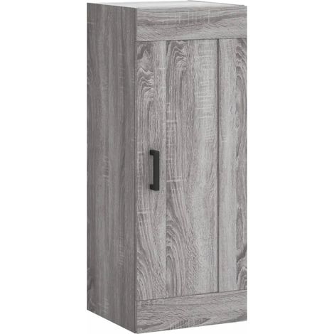 Elegante armadio da parete spazio di archiviazione 34,5 x 34 x 90 cm in legno ingegnerizzato grigio sonoma 020048951