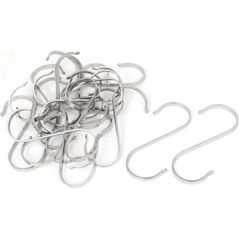 20Stk Badezimmer-Zubehör Küche Badenzimmer Rostfreier Stahl S Form Handtuchhaken Nutzhaken Hänger (1/2)