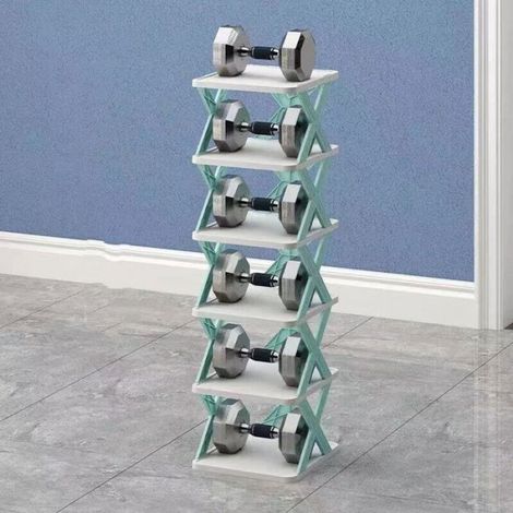 Meuble à chaussures, Porte - chaussures pliant en plastique facile - Bleu，7 couches (1/3)