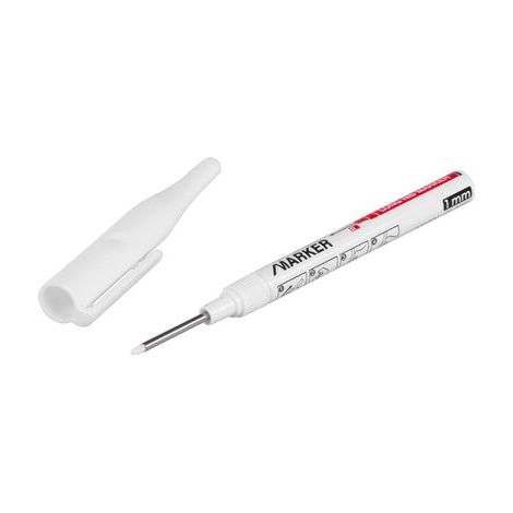 Markierer Strend Pro, Tiefloch, weiß, extra lange Spitze