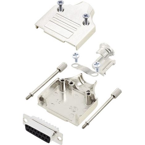 encitech MHDM-15-DBS-K 6355-0005-12 D-SUB Buchsenleisten-Set 180 ° Polzahl: 15 Lötkelch 1 Set