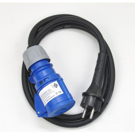 Adapterkabel Camping Schukostecker-CEE Kupplung 230 V 3G2,5 1,5 m