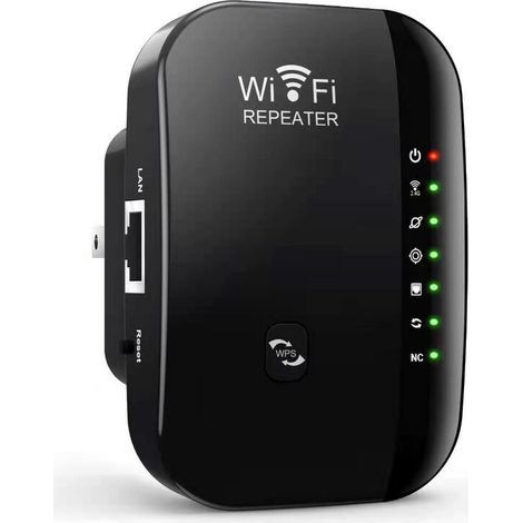 New 300M Wireless Signal Amplifier Network Extender Transmitter AP Booster Repeater (Black) (1/5)