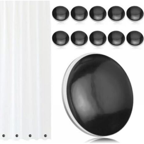 Set mit 10 magnetischen Duschvorhanggewichten, nahtloses Bodengewicht, beschwerte Magnete verhindern, dass der äußere Vorhang wegweht