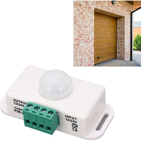 Interrupteur à détecteur de mouvement LED 6A 12-24V, délai réglable PIR-8 Module de bande LED 5050, blanc. (1/5)