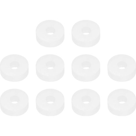 Silicone Caoutchouc Plat Rondelle, 10 pcs 0,47" OD x 0,16" ID x 0,16" Épaisseur Étanchéité O Bague Eau Tuyau Joint Assortiment Trousse Chaleur Résistant Rondelle, Blanc (1/5)