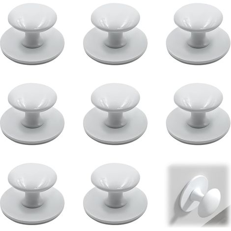 8 Pièces Boutons de Tiroir Autocollants Bouton de Tiroir en Inoxydable Boutons D'armoire Bouton de Meuble Autocollants Sans Perçage pour Coller Sur Tiroirs Placards Armoires à Glace (1/5)