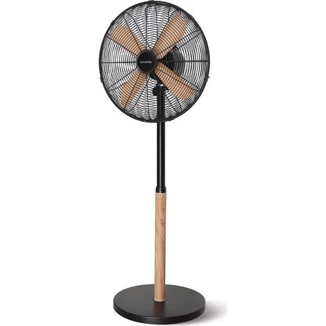 Ventilateur sur pied 40cm 55w noir - Scholtes - SCVEL040BW