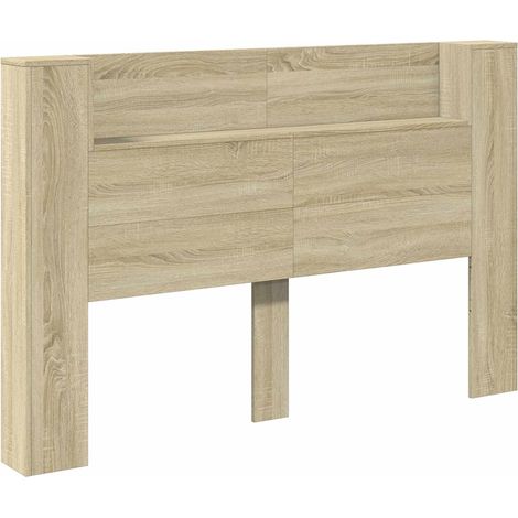 Maison Exclusive - Testata con Mobile e LED Sonoma Legno ingegnerizzato (1/5)