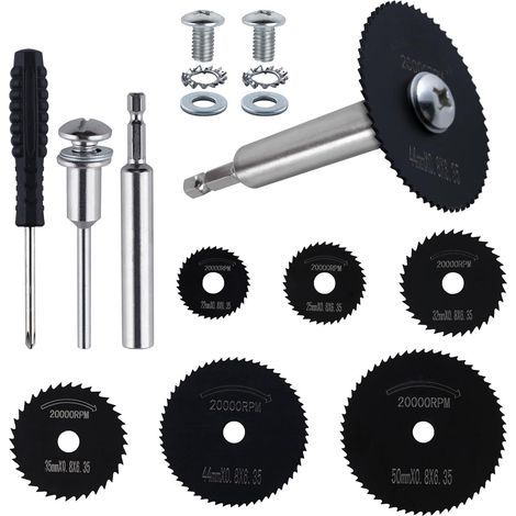 6-Piece Pipe Cutter Set, HSS Circular Saw, 1/4" Round and Hex Shank, for PVC and Plastic Pipe (1/5)