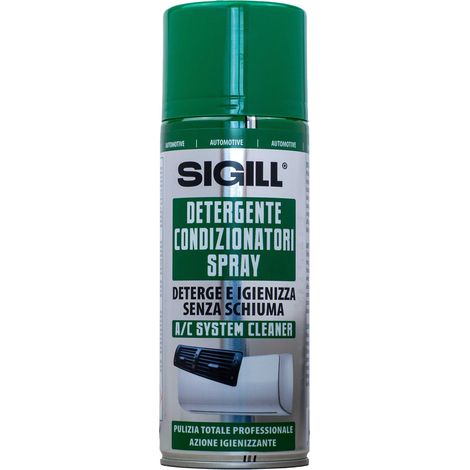 SIGILL, Detergente Condizionatori Spray, Igienizzate che Elimina gli Odori in Aerosol, Ideato per gli Impianti di Aria Condizionata di Case e Autovetture, Made in Italy, Bombola 400 ml