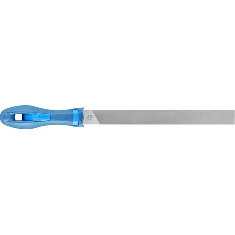 PFERD TOOLS Mühlsägefeile mit Heft gerade/runde Kante Flachstumpf 200mm Hieb 2 universell zum Schärfen (1/4)