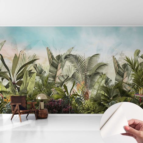 Papier peint autocollant adhésif avec imprimé installation simple qualité excellente sans désordre Paradis tropical 416x254 cm (1/5)
