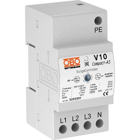 OBO Bettermann V10 Compact con señalización acústica 255V, 5093391