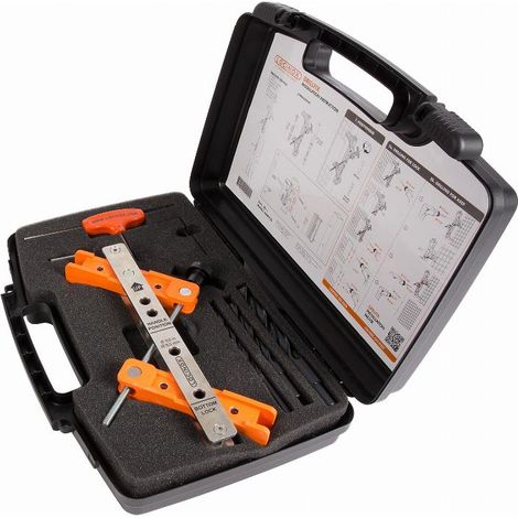 Caja de herramientas LOCINOX Plantilla de perforación para cerradura y cerradero - DRILLFIX