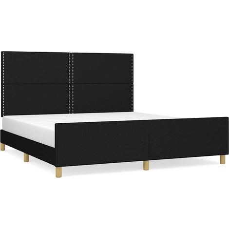 Maison Exclusive - Giroletto senza Materasso Nero 180x200 cm in Tessuto (1/5)