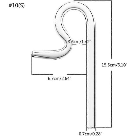 Tuyau de sortie en verre à jet en forme de nénuphar 10 mm 13 mm 17 mm Accessoires pour filtres d'aquarium - S (1/4)